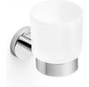 Hozze 10310 Wall-mounted Glass Holder, Chrome, with Glass