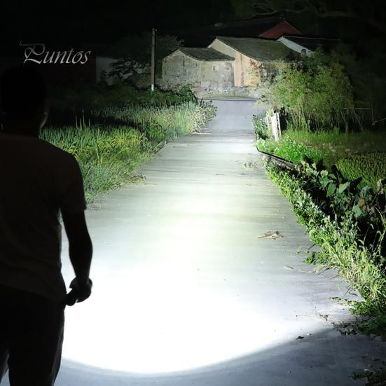 For Camping Portable LED Searchlight High Power Multi Modes LED Flashlight Rechargeable Zoom Torc