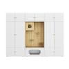 Wardrobe Set, Pet Cabinet, 270 x 50 x 200 cm, with Clothes Rail and Cat Climbing Wall, for Bedroom, Living Room and Hallway, White+Wood Look