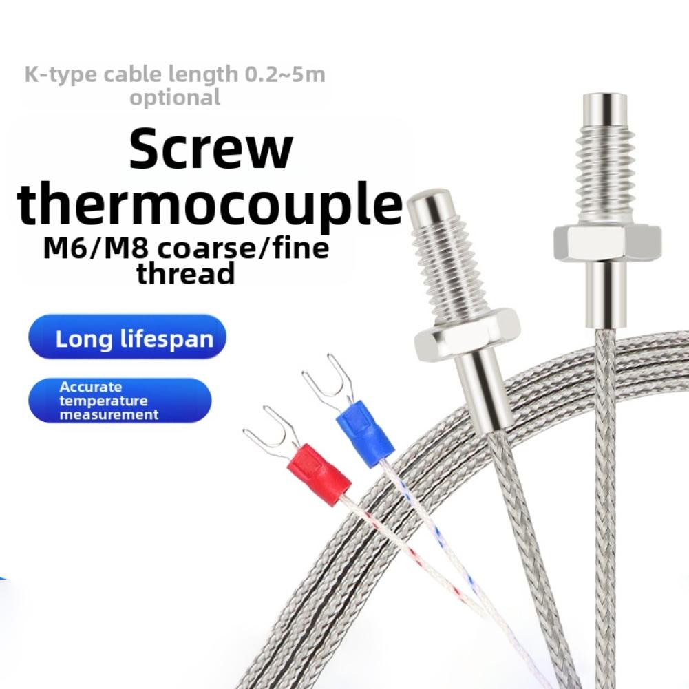 KType Thermocouple Sensor with High Durability Stainless Steel Probe for Accurate and Stable Temperature Detection