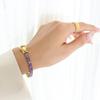 Light Luxury Seven-Color Zircon Gold-Plated Magnetic Bracelet with Titanium Steel Double-Sided Closure