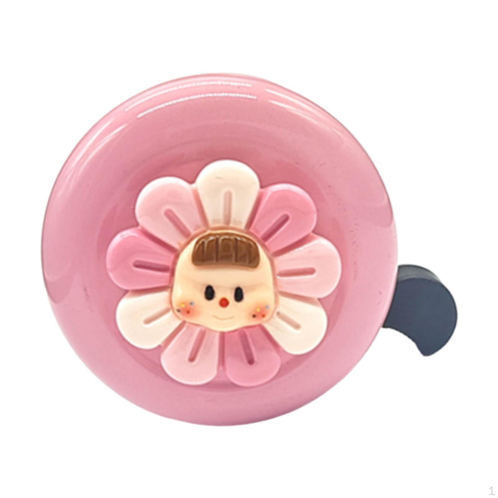 

Beautiful Biking Alarm Children s Bike Bell Parts Flower Pattern Aluminum Round Electric Mountain рожевий