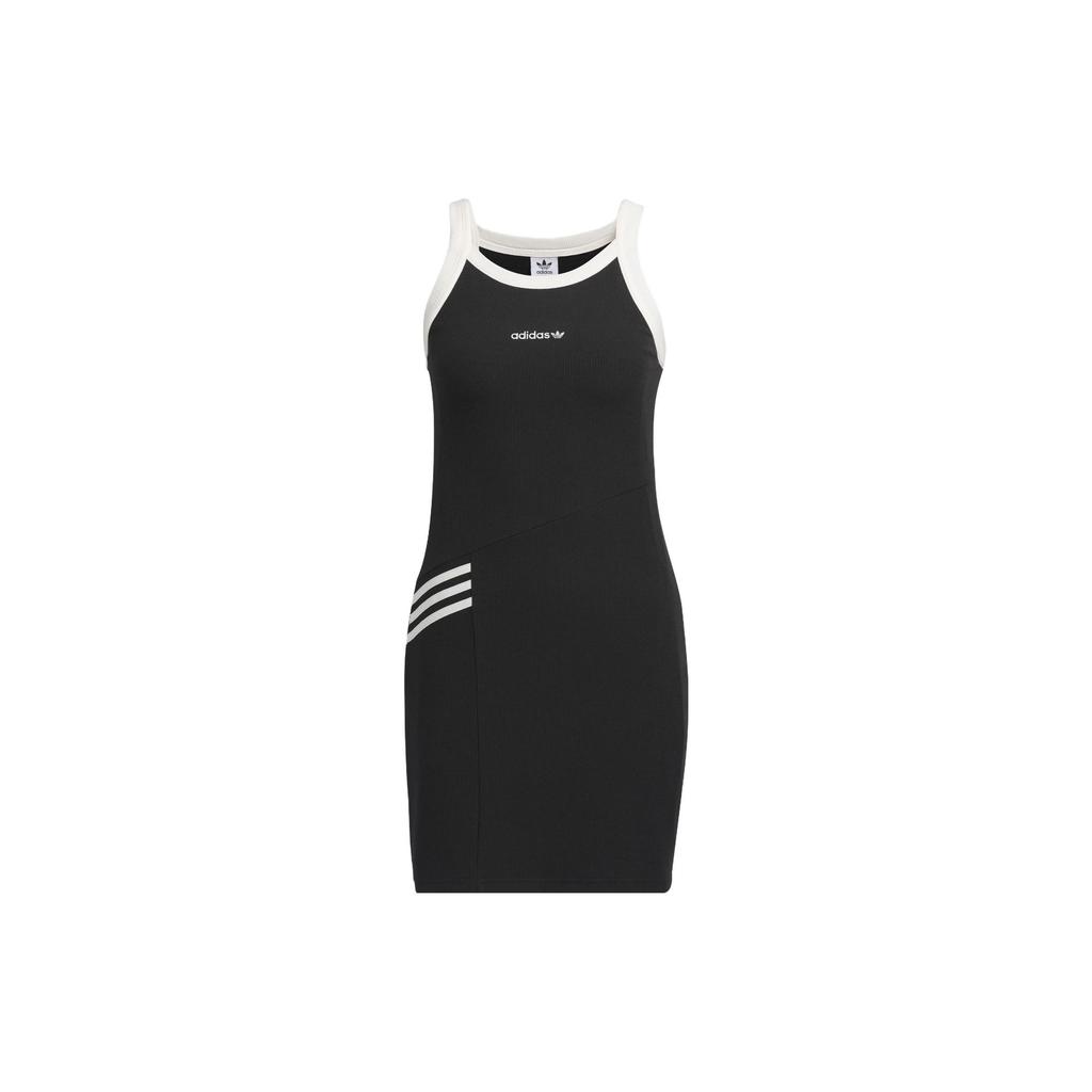 Adidas Originals Classic Three Stripes Collection Hot Girl Collection Sleeveless Dress Women's Black IU4841