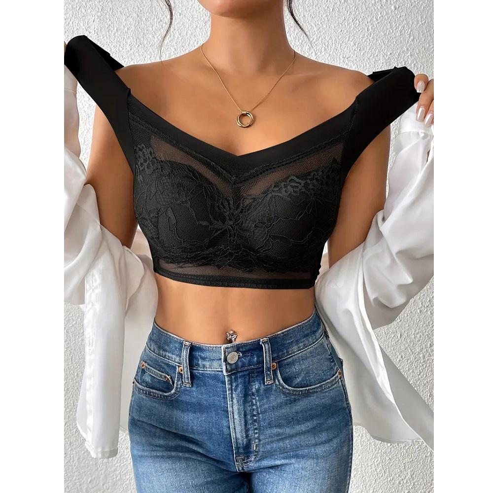 

Женские кружевные сетчатые спортивные бюстгальтеры Удобные дышащие бюстгальтеры с полной чашкой без косточек Пуш-ап Бюстье женское S чёрный