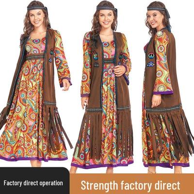 Retro 60s-70s Disco Halloween Carnival Costume for Women