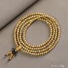Green Sandalwood 4mm Multi-Turn Buddhist Beads Bracelet for Men & Women, Purple Light Rosary Jewelry
