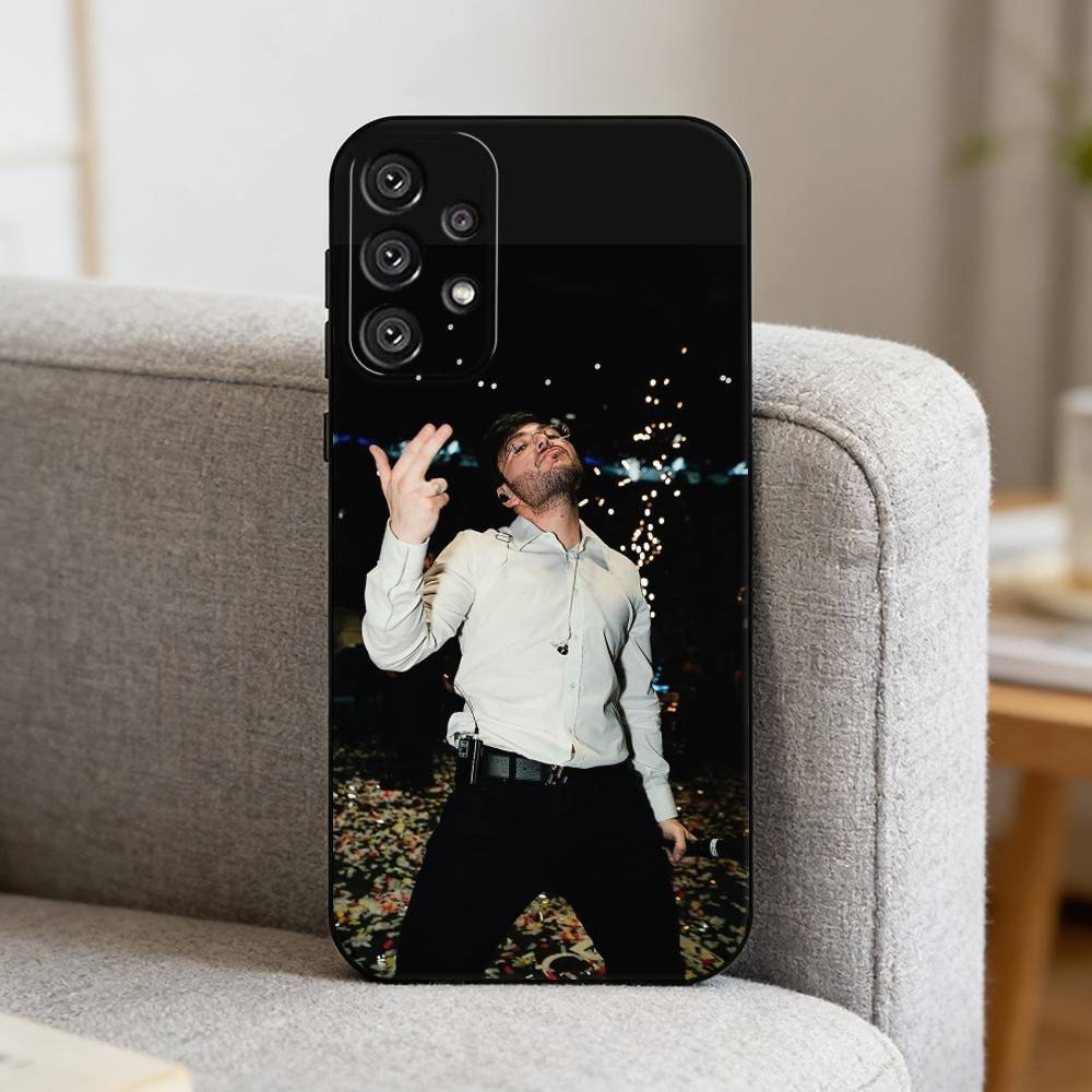 S-Singer Tito Double P Phone Case For Samsung S25,S24,S21,S22,S23,S30,Ultra,S20,Plus,Fe,Note,10,9,5G Black Cover