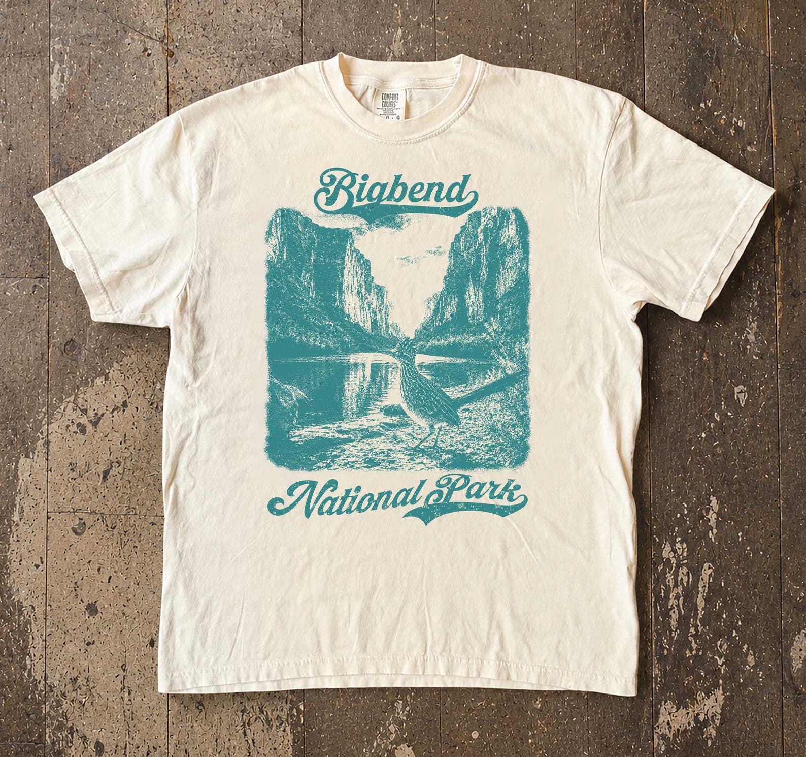 Big Bend National Park Retro Southwest Travel Tee, Texas Desert Canyon Hiking Shirt 3XL