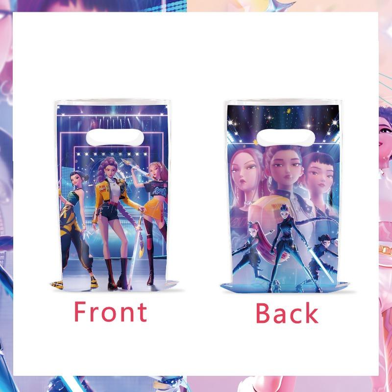 K Pop Łowca Demonów Torby na Prezenty Kpop Łowca Demonów Dekoracje Urodzinowe Huntrix Akcesoria Imprezowe Pudełka na Prezenty Imprezowe