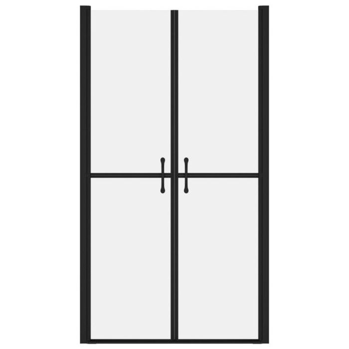 Porte de douche - ESG - Coulissante - Noir mat - Verre de sécurité - 190 cm x (83-86) cm