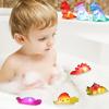 8 Pack Light Up No Hole Dinosaur Bath Toy Set, Flashing Color Changing Light In Water, Floating Dino Bathtub Bathroom Tub Pool Toy for Baby Infant