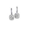 Fat Square 6 * 7Mm White Diamond Earrings Temperament Earrings Earrings