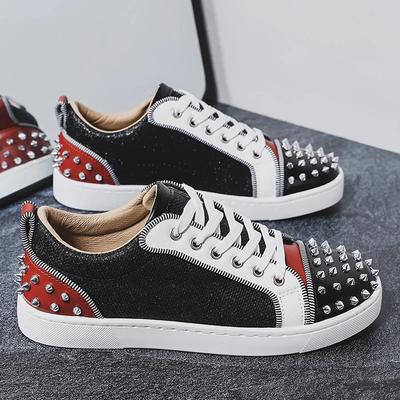 New Men's Casual Shoes Comfortable Soft Punk Style Board Shoes Fashion Nail Anti Slip Wear Resistant Personalized Sneakers