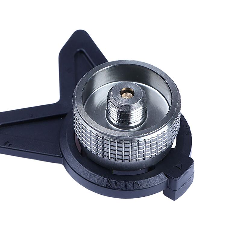 Butane Adapter Gas Refill Adapter With Bracket Outdoor Camping Stove Gas Cartridge Head Conversion Adapter Gas Refill Adapter