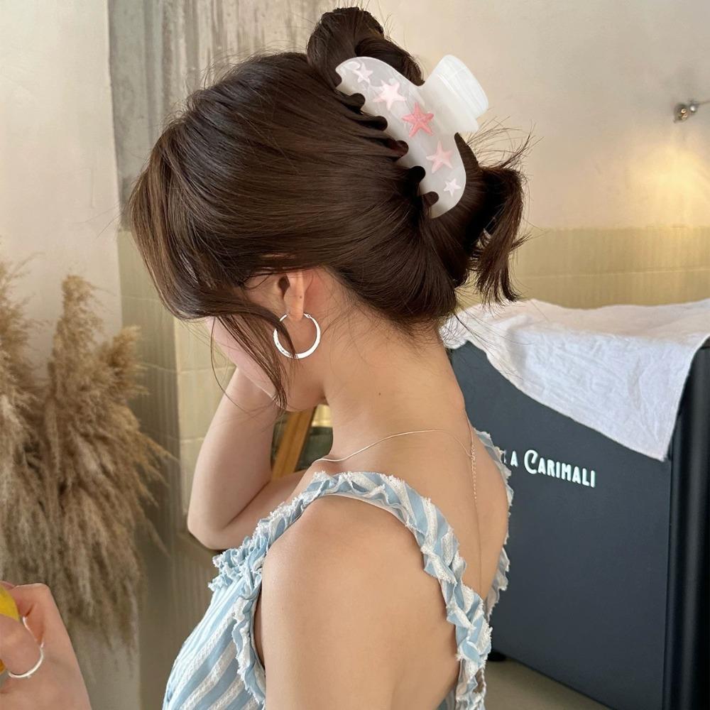 Acetate Starfish Hair Claw Cherry Sea Star Grab Clip Fashion Acetic Acid Hair Clip  Vacation