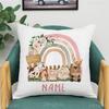 Home Decor Rainbow & Animal Personalized Cushion Covers Pattern Cushion Cover Suitable For Sofa Bedroom Car Pillow Cover