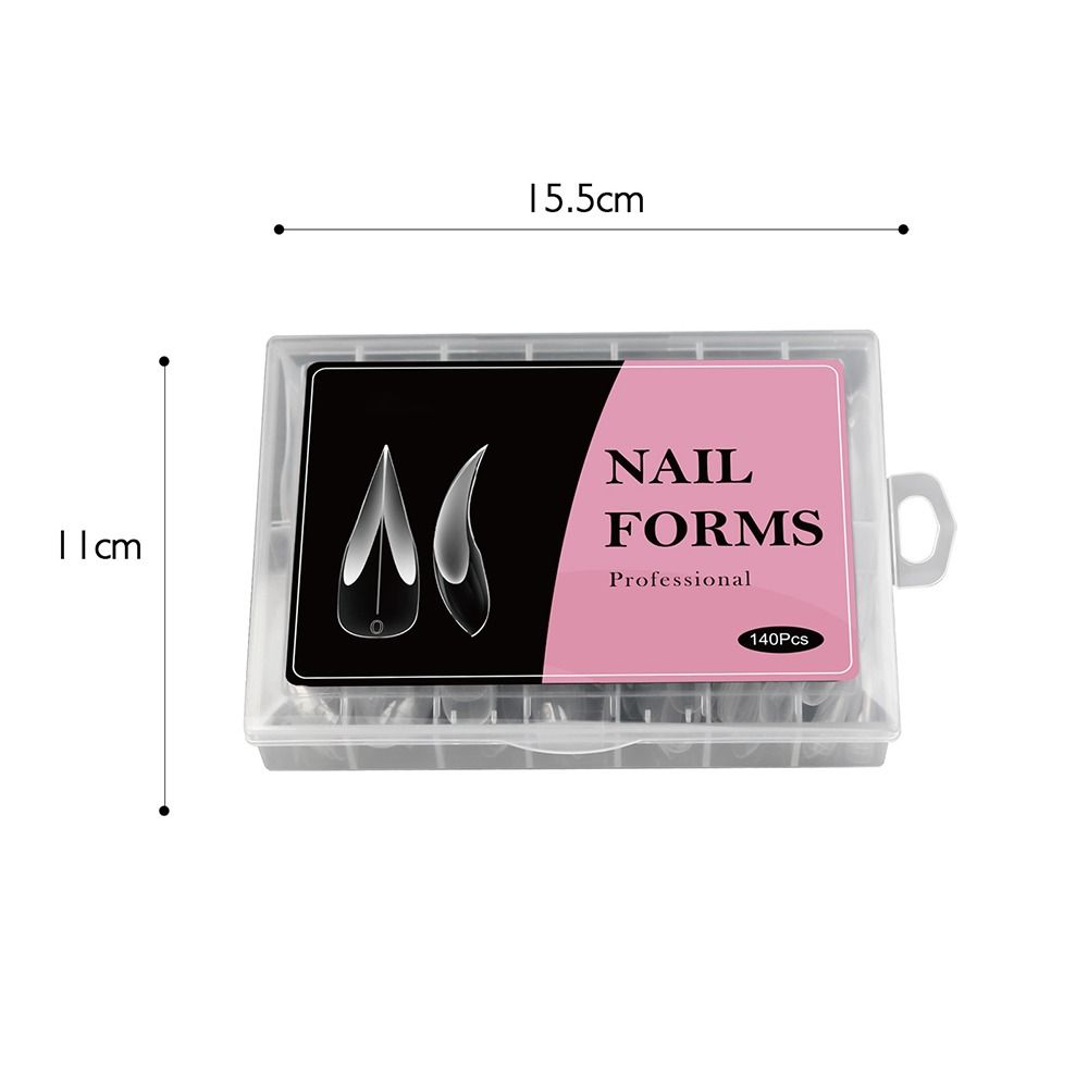 140pcs Fashion Acrylic Curved Stiletto Nail Hawk Shape 3D Eagle Claw False Nails Dual Forms Full Cover Fake Nails for Halloween