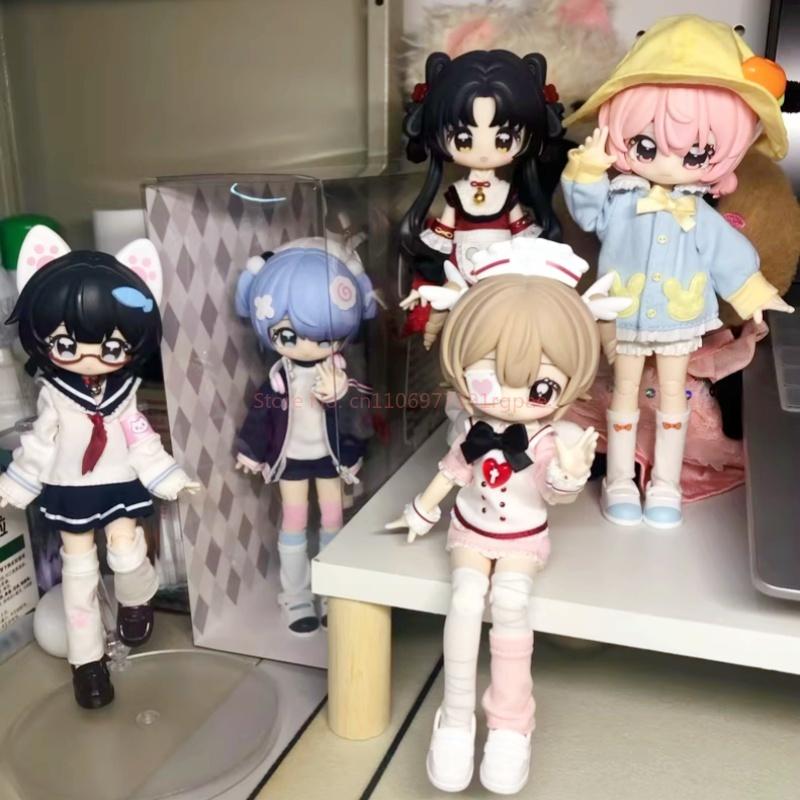 New Genuine Unveiled Door Little Key Artbook Series 1/12 Bjd Mjd Blind Box Cute Open Eyes Articulated Action Figure Model Gifts