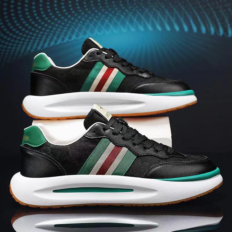 

Повседневная спортивная обувь Толстая подошва Дышащая Удобная Мужская обувь Обувь на толстой платформе Студенческая уличная повседневная обувь 44 чёрный