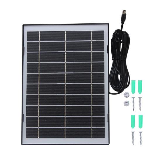 Solar Panel 8W High-Efficiency Output IP65 Waterproof Security Camera Power Supply Single Crystal Silicon Solar Panel