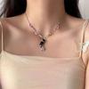 Sweet and Cool Cute Cat, Star Pendant Necklace, Female Niche Dopamine Love Beaded Splicing Fashion Collarbone Chain