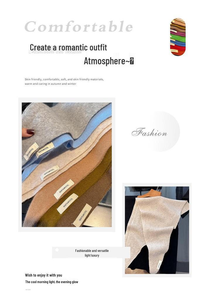 Sciarpa a triangolo in lana merino australiana lavorata a maglia per donna - Versatile, Calda, Sciarpa casual