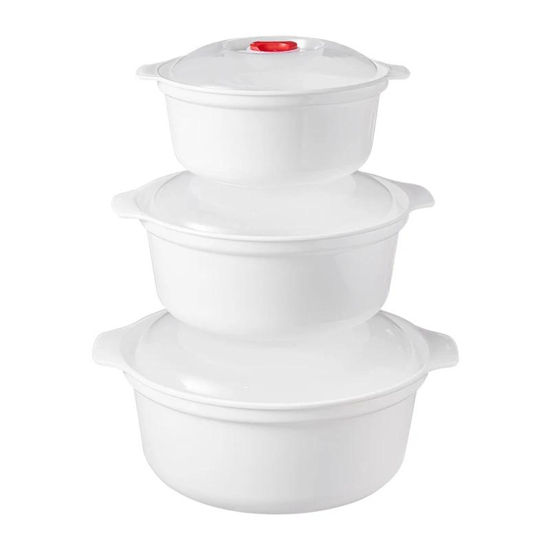 S/M/L Microwave Oven Special Box Steamed Dumpling Rice Container Heated Soup Pot Hot Steamed Buns With Lid Cooking Gadget