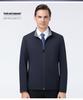 Men's Plus Size Double-sided Stand Collar Jacket - Business Casual Spring/Autumn Wear for Middle-aged Dads