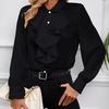 Herbst Mode Rüschenbluse Damen