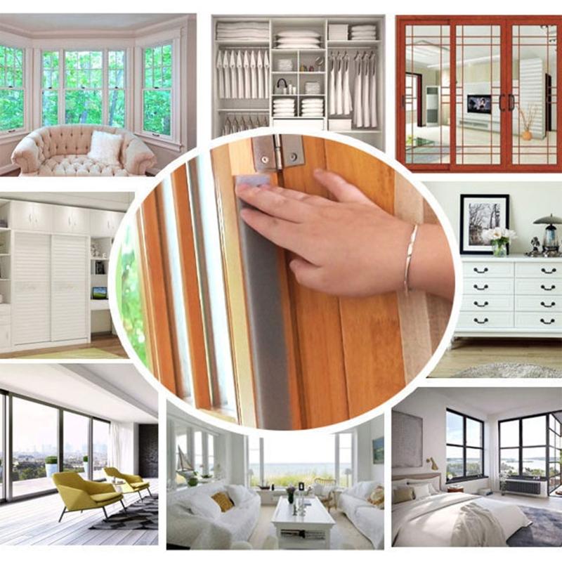 2 Rolls Self-adhesive Door And Window Sealing Strip Glass Window Anti-collision Rubber Strip Foam Sound Insulation Strip