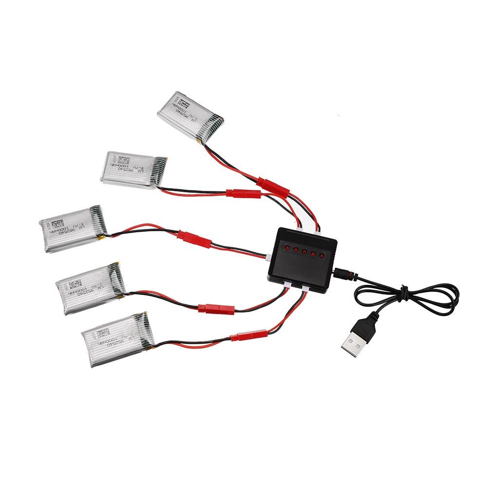 3.7V 1000mah Battery For X400 X500 X800 HD1315 HJ818 HJ819 X25 Rc Drone Spare Parts JST plug + Charger 3.7V lipo Battery