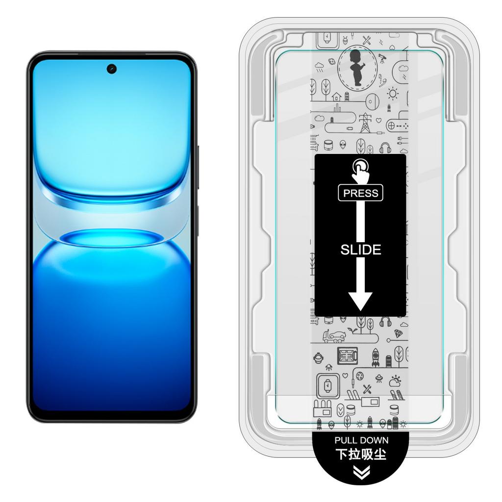 IMAK H Series For vivo iQOO Z10x 5G Tempered Glass Screen Protector Dust-free Installation Film (Fingerprint Unlock)