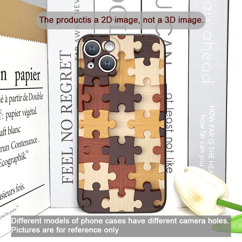 Stylish Artistic Puzzle Pattern Phone Case for iPhone 17 16 12 11 14 Plus 13 15 Pro Max Mini X XS Max XR Shockproof Soft Covers