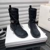 [Fanfna] French Belt Buckle Martin Boots Women's Suede Fashion Boots High Sense of Height and Thinness Fashion Short Boots