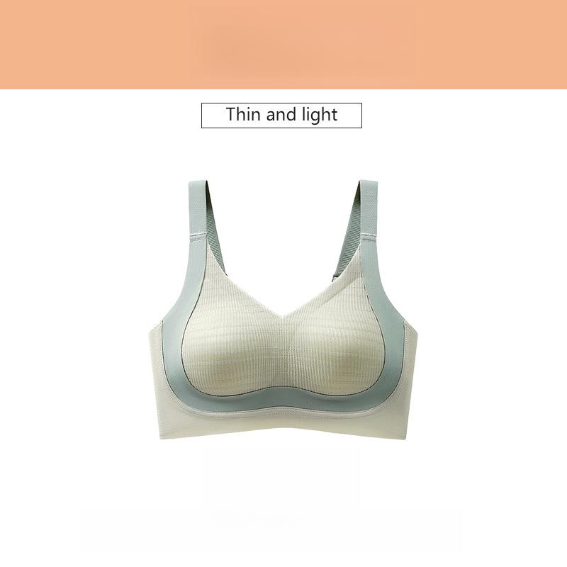 Red Bra Gathering Plus Size Bra for Women Anti Sagging Push Up Bra