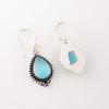 Natural Blue Cat's Eye Gemstone 925 Solid Silver Jewelry Handmade Earrings 1.6" EE-164-38