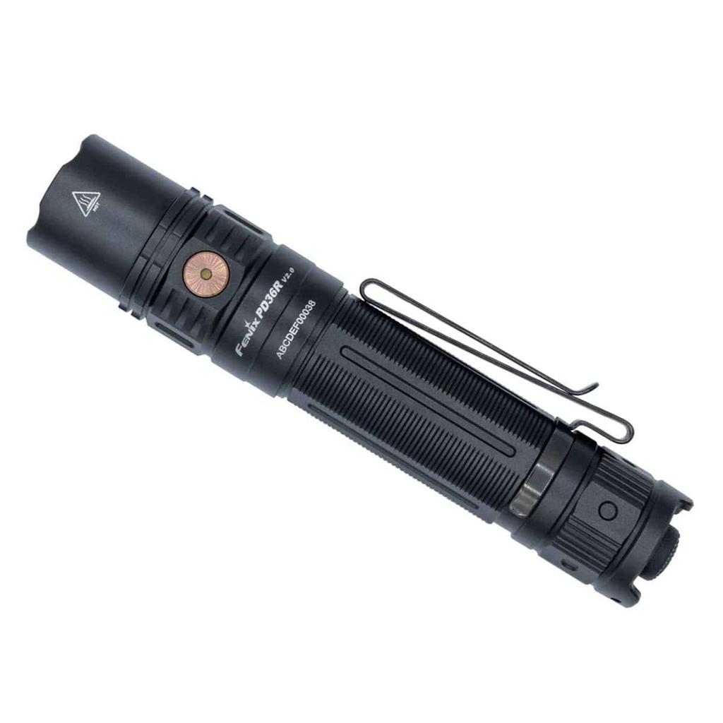 Fenix PD36R Max 1700 Aluminum IP68 Dustproof and for and Police Use V2.0 Flashlight, Lumens, USB-C Rechargeable, Alloy, Waterproof, Tactical,
