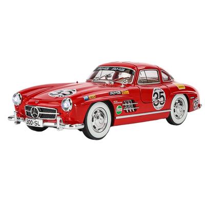 1/24 Benz 300SL Track Version Legierung Sportwagen Modell Diecast Metall Rennfahrzeuge Automodell Ton und Licht Kinderspielzeug Geschenk