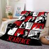 Scarface Characters Poster Flannel Blanket Super Soft Warm Cozy Blanket For Sofa Bed Office Travel Allseason Home Decor Gift
