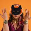 Halloween Fox Mask Half Face Animal Cosplay Mask for Women Soft Comfortable Elastic Fit Masquerade Party Prom Ball Dance Costume