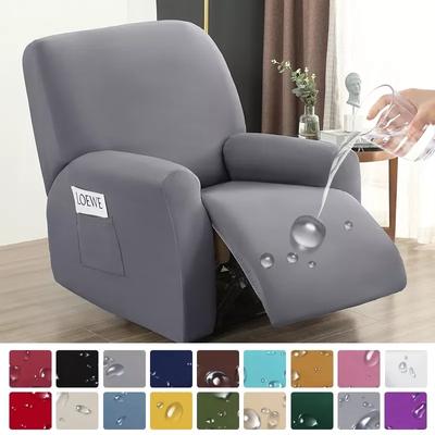4 Pieces Waterproof Recliner Sofa Cover for Living Room Elastic Reclining Chair Cover Protection Lazy Boy Relax Armchair Cover