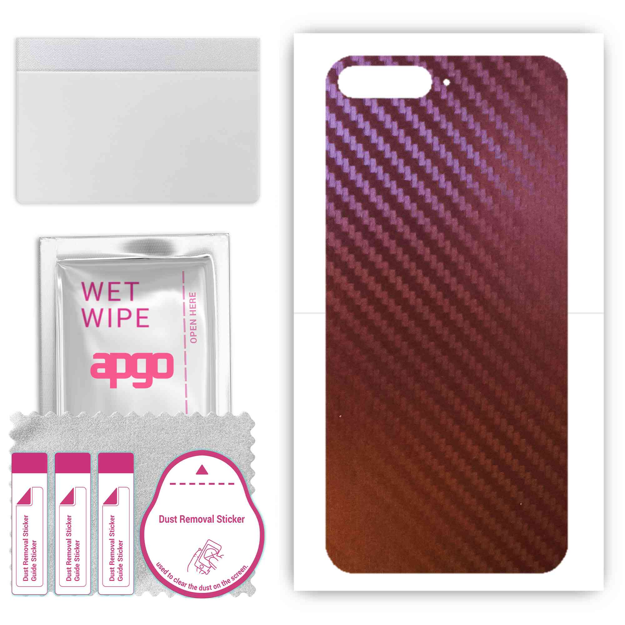 

apgo skin sticker film foil vinyl for the BACK compatible with Huawei Y6 (2018), scratch-resistant, easy to install - Carbon Chameleon CAKA5