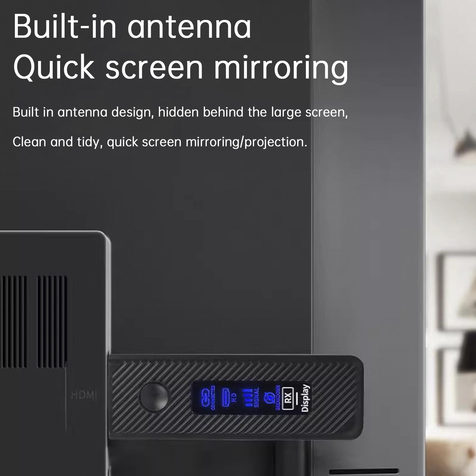 

Беспроводной проектор экрана HDMI Передатчик-приемник видео высокой четкости Устройство для дублирования экрана