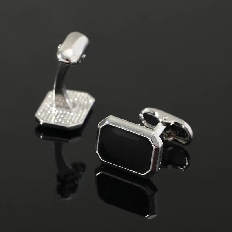 1Pair French Square Cufflinks Fashion Men'S Business Banquet Suit Shirt Cuffs Buttons Luxury Wedding Cuff Links Gifts