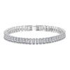 Unisex Bracelet Square Cubic Zirconia Luster Copper Anti-Friction Bangle Gift for Loved Ones Daily Wear Prom Wedding Jewelry