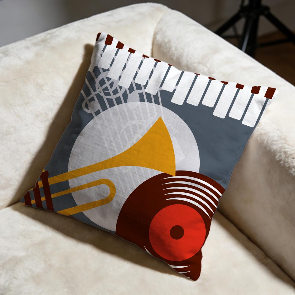 Retro Speaker Cushion Cover Soft Decorative Pillow Case Suitable for Bedroom Sofa Car Travel Use