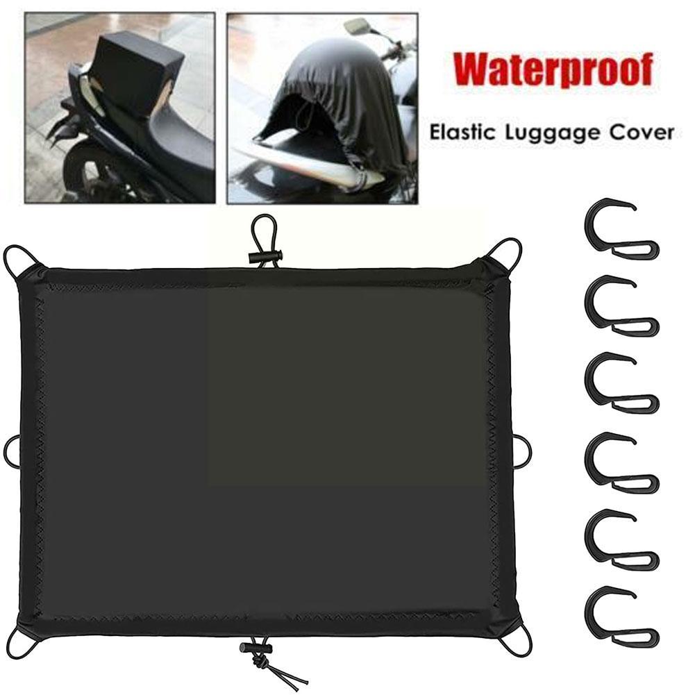 Motorcycle Luggage Cover Waterproof Elastic Helmet Motorcycle Pockets Outdoor Seat Rear RackCover Holder Accessories Net Ri O5B8