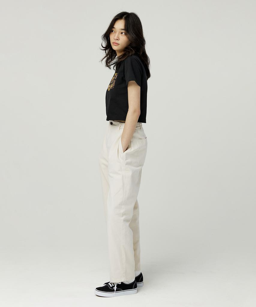 MAGOODGAN Karoon 4216 Elastic Waist Balloon Fit Cream Cotton Pants