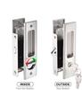 2025 Durable Zinc Alloy Polished Waterproof Security Sliding Door Hardware Accessories Key Lock Anti-Theft Anti-Rust Customized