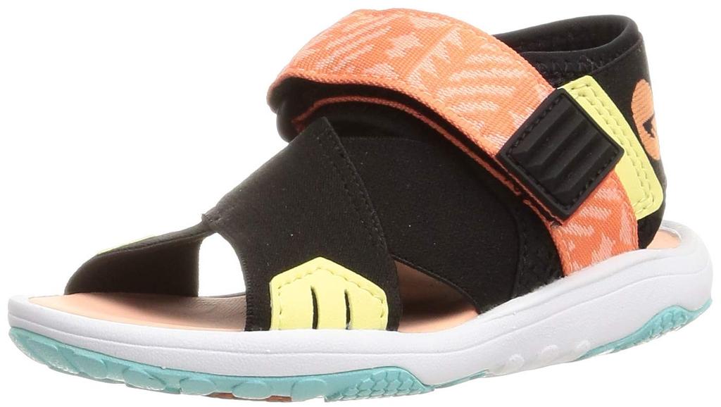 Hi-Tec Kawazu Flex Kids Sports Sandals, Peach/Mint, 19.0 cm, 2E